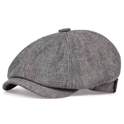 Textured Cotton Newsboy Cap - PHOENIX