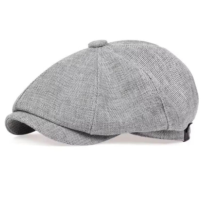 Textured Cotton Newsboy Cap - PHOENIX
