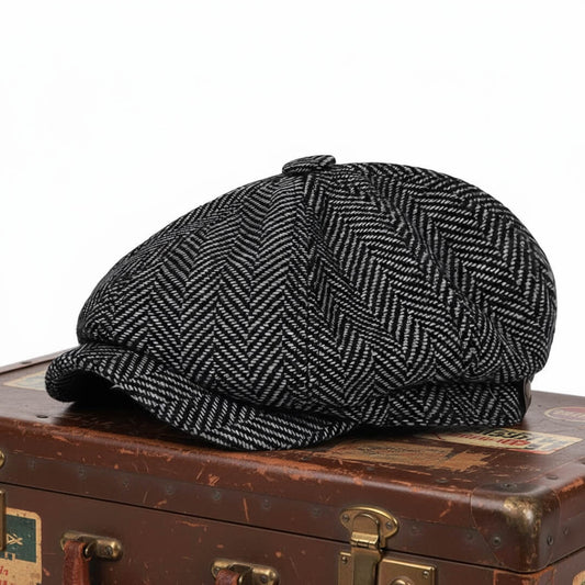Herringbone Wool Blend Cap | TUCSON