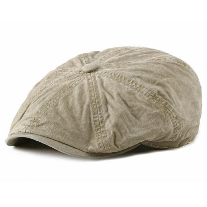 Washed Cotton Newsboy Cap | MALIBU