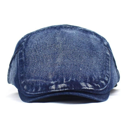 Washed Denim Flat Cap | LOGAN