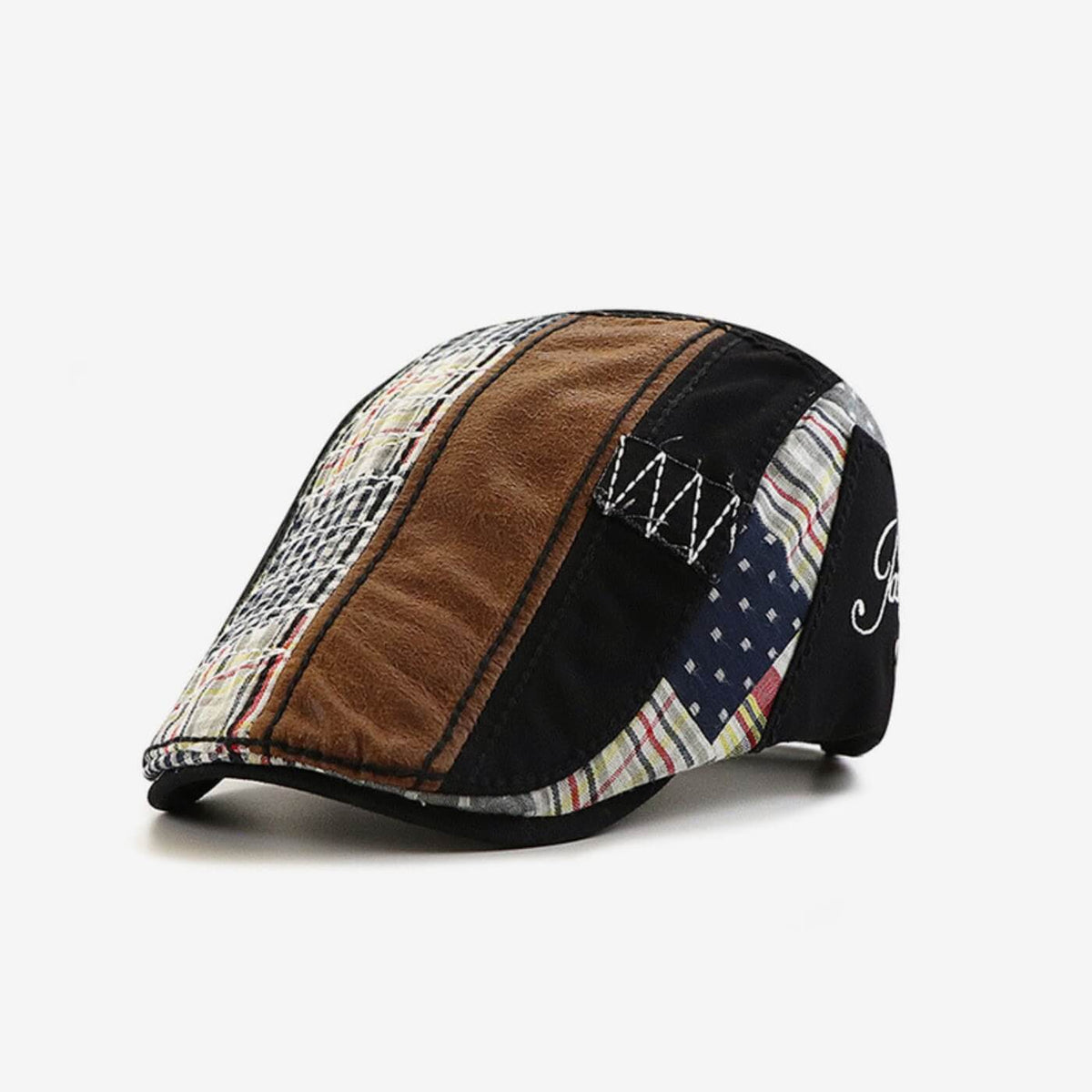 Patchwork Cotton Flat Cap | DELTA
