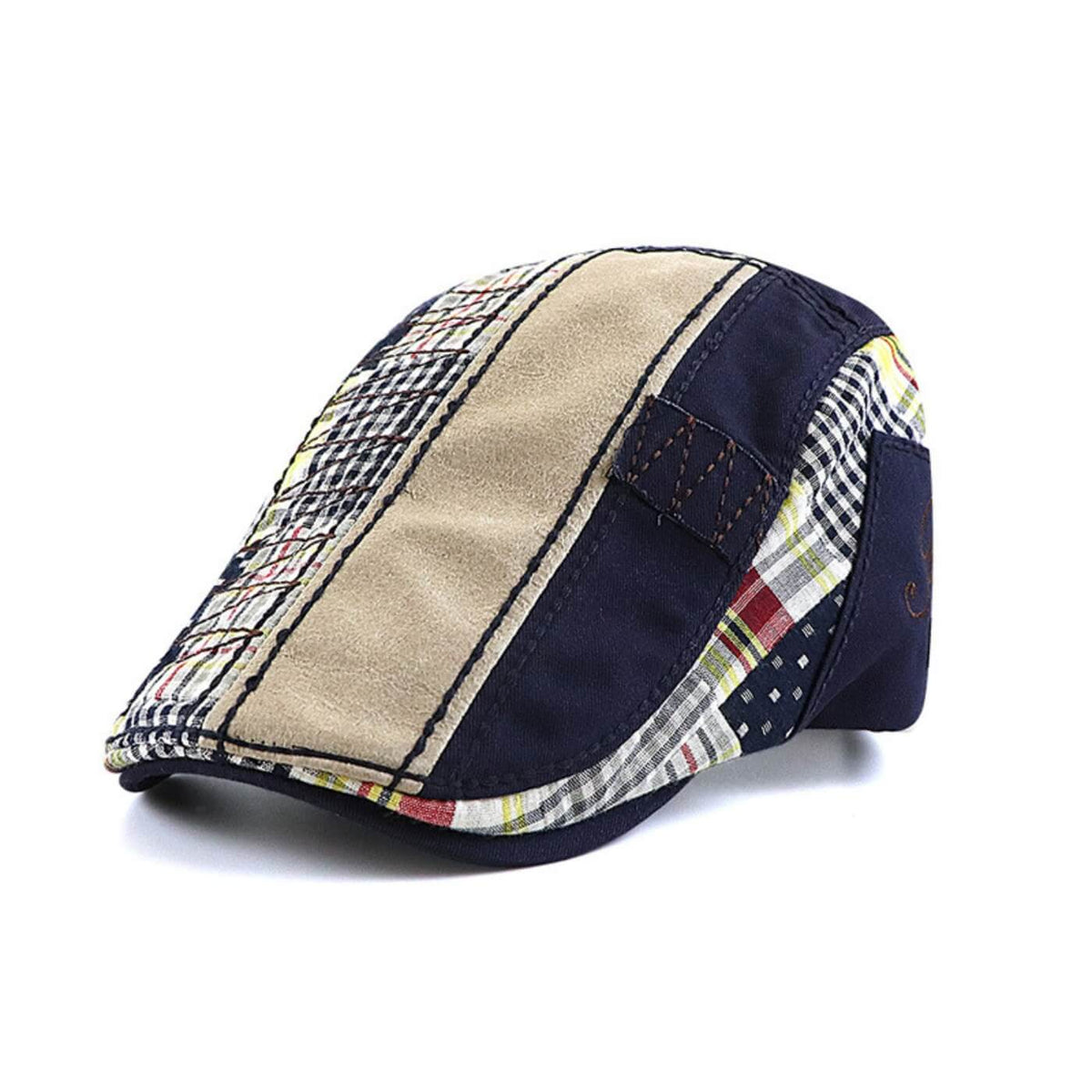 Patchwork Cotton Flat Cap | DELTA