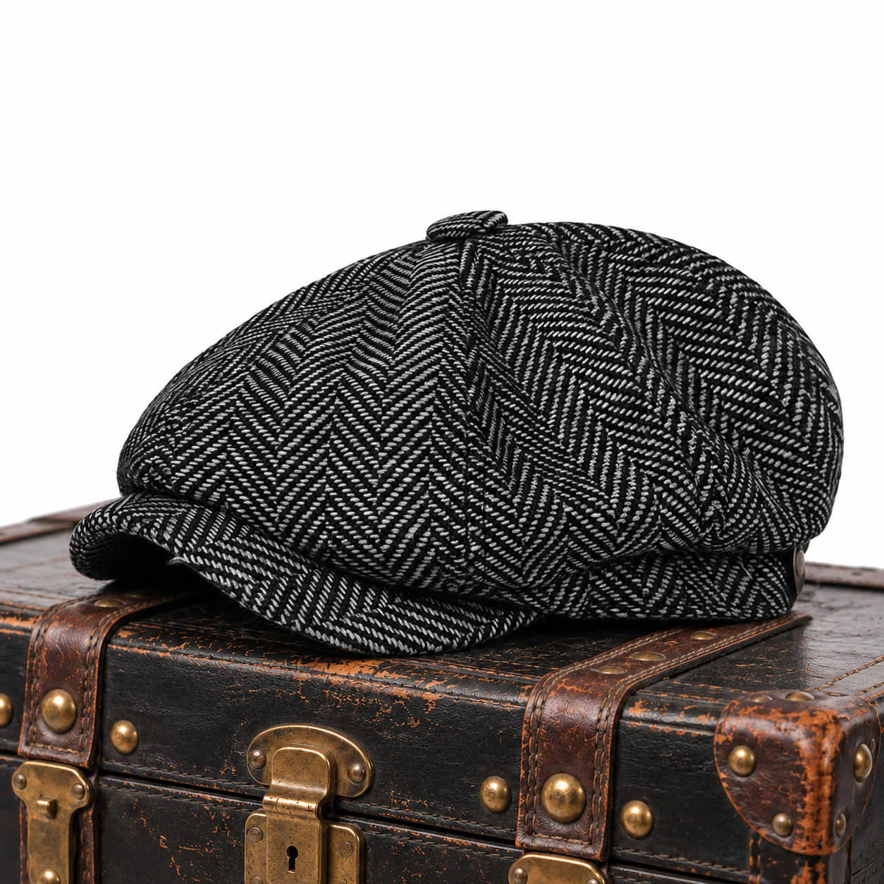Herringbone Wool Blend Cap | TUCSON – Franklin Caps