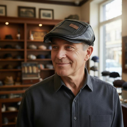 Vegan Leather Flat Cap | TYSON