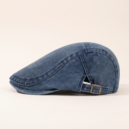 Washed Denim Flat Cap | DALLAS