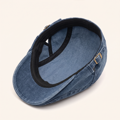 Washed Denim Flat Cap | DALLAS