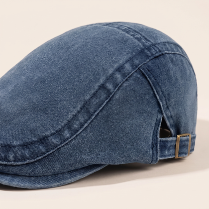 Washed Denim Flat Cap | DALLAS