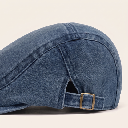 Washed Denim Flat Cap | DALLAS