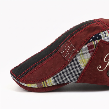 Patchwork Cotton Flat Cap | DELTA
