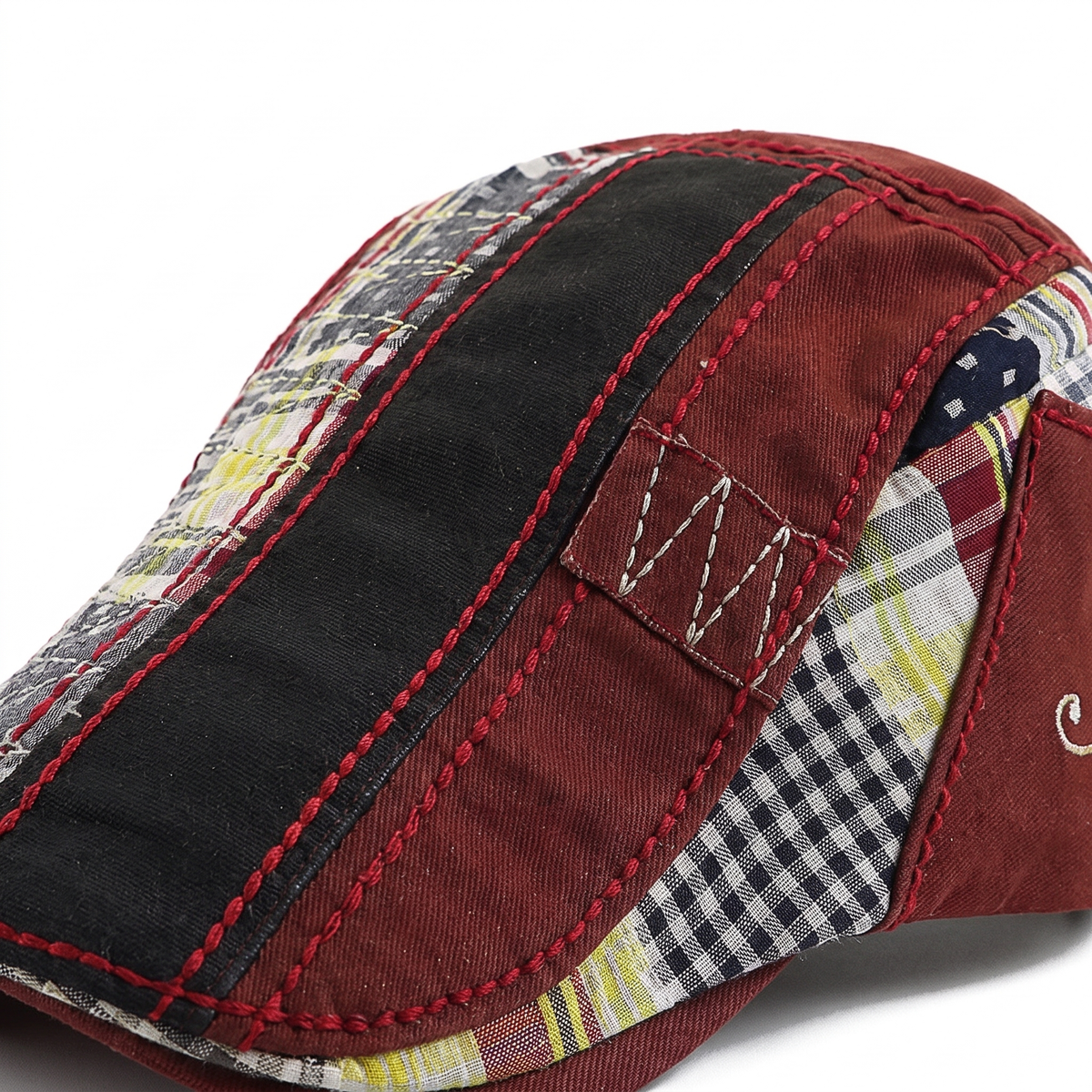 Patchwork Cotton Flat Cap | DELTA