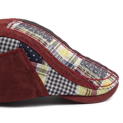 Patchwork Cotton Flat Cap | DELTA