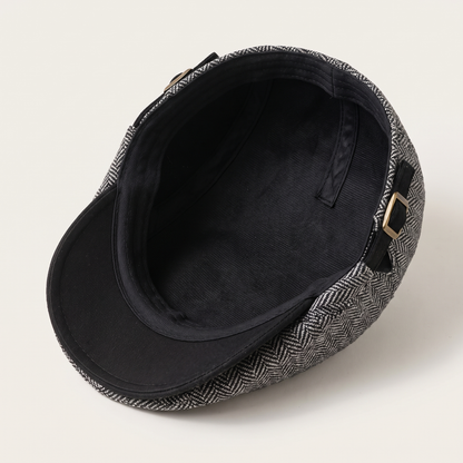 Herringbone Flat Cap | EVANSTON