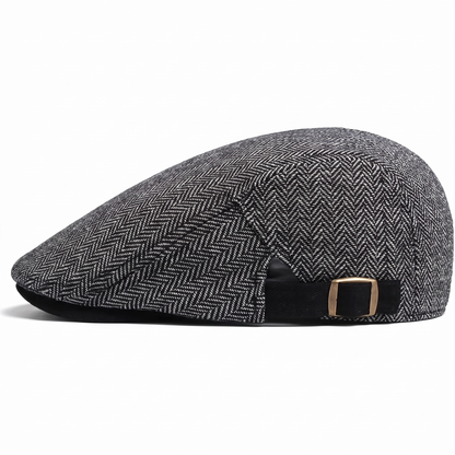 Herringbone Flat Cap | EVANSTON