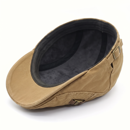 Twill Cotton Flat Cap | HARTFORD