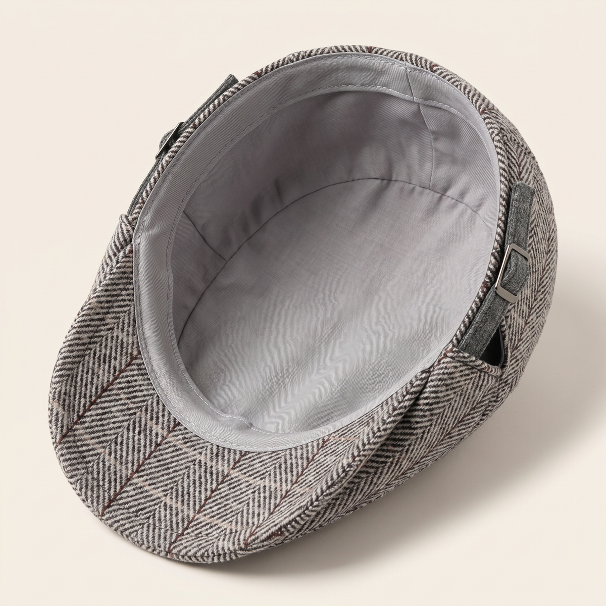 Herringbone Cotton Knitted Flat Cap | LAWTON