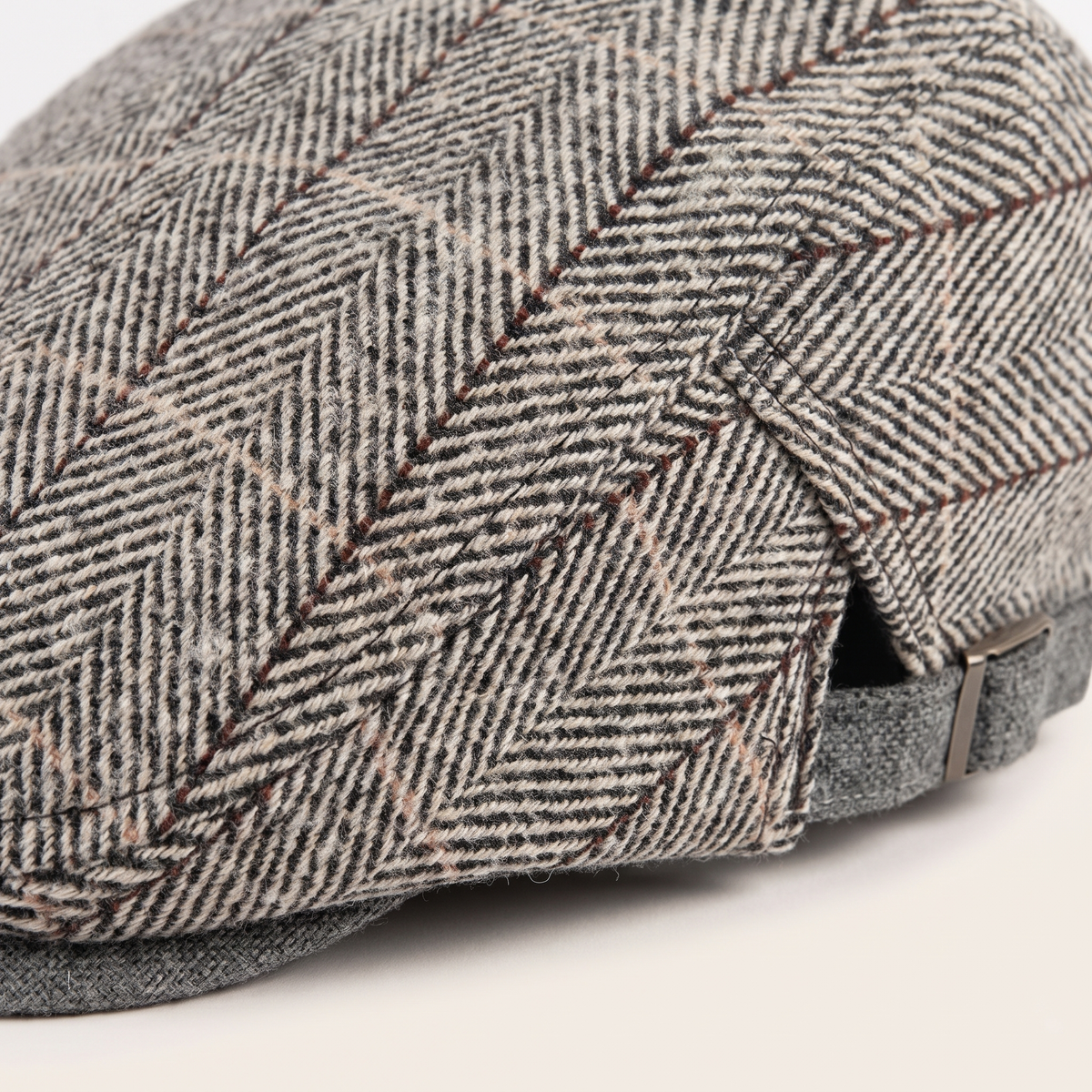 Herringbone Cotton Knitted Flat Cap | LAWTON