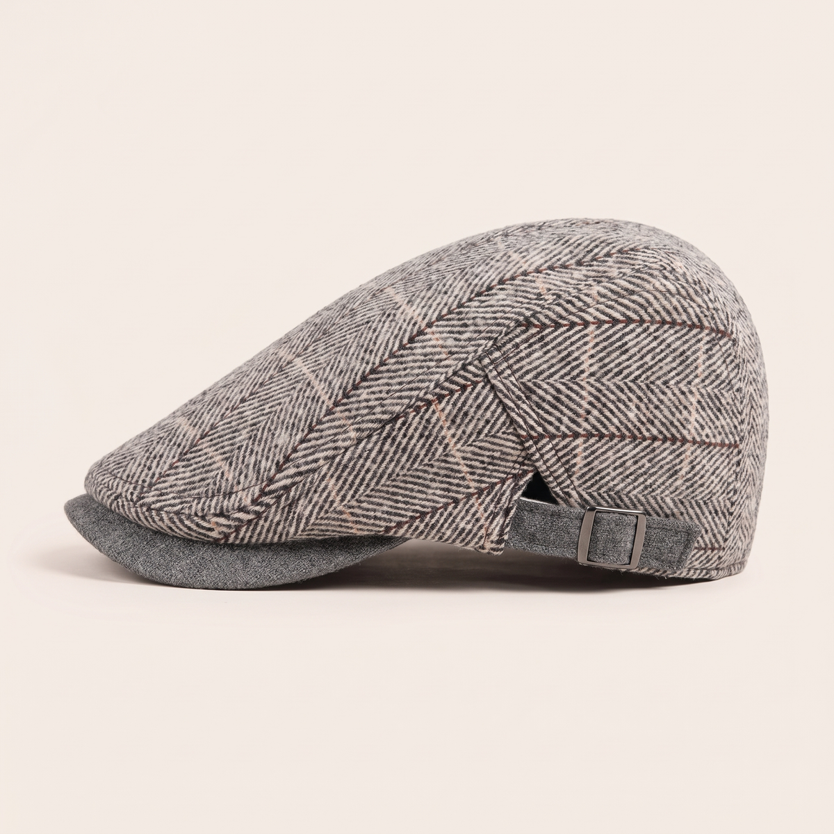Herringbone Cotton Knitted Flat Cap | LAWTON