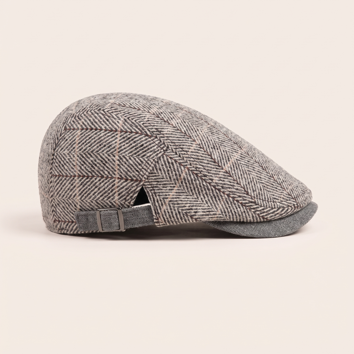 Herringbone Cotton Knitted Flat Cap | LAWTON