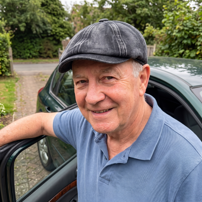 Denim Newsboy Cap | LUCERNE