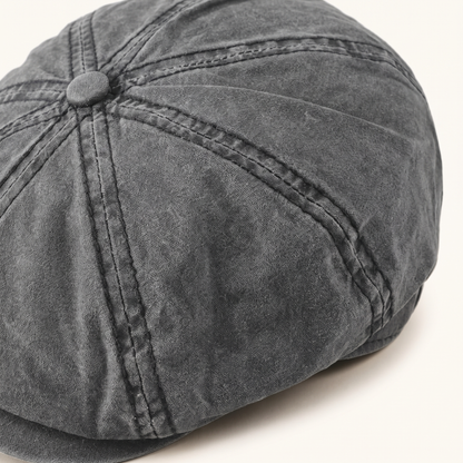 Washed Cotton Newsboy Cap | MALIBU
