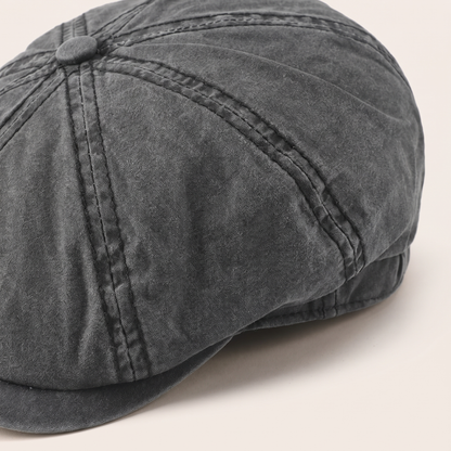 Washed Cotton Newsboy Cap | MALIBU