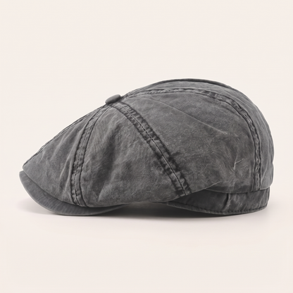 Washed Cotton Newsboy Cap | MALIBU