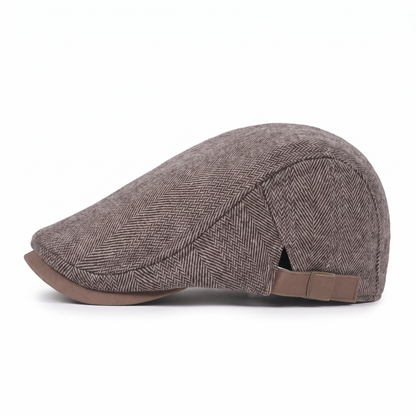 Wool Herringbone Flat Cap | SCOTTSDALE