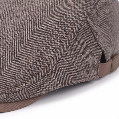 Wool Herringbone Flat Cap | SCOTTSDALE