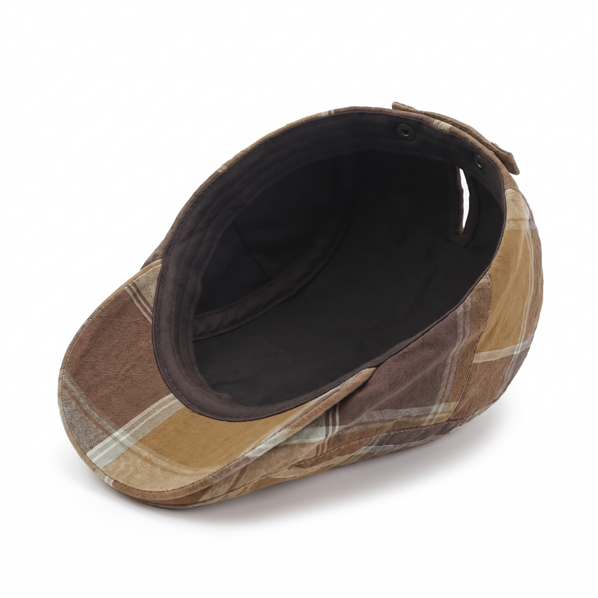 Plaid Cotton Flat Cap | SCRANTON