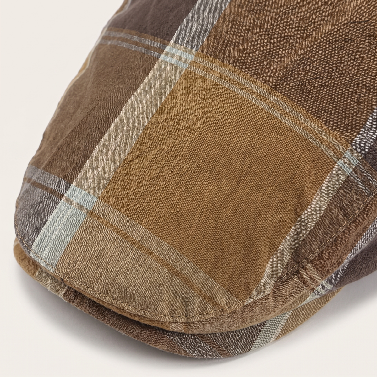Plaid Cotton Flat Cap | SCRANTON