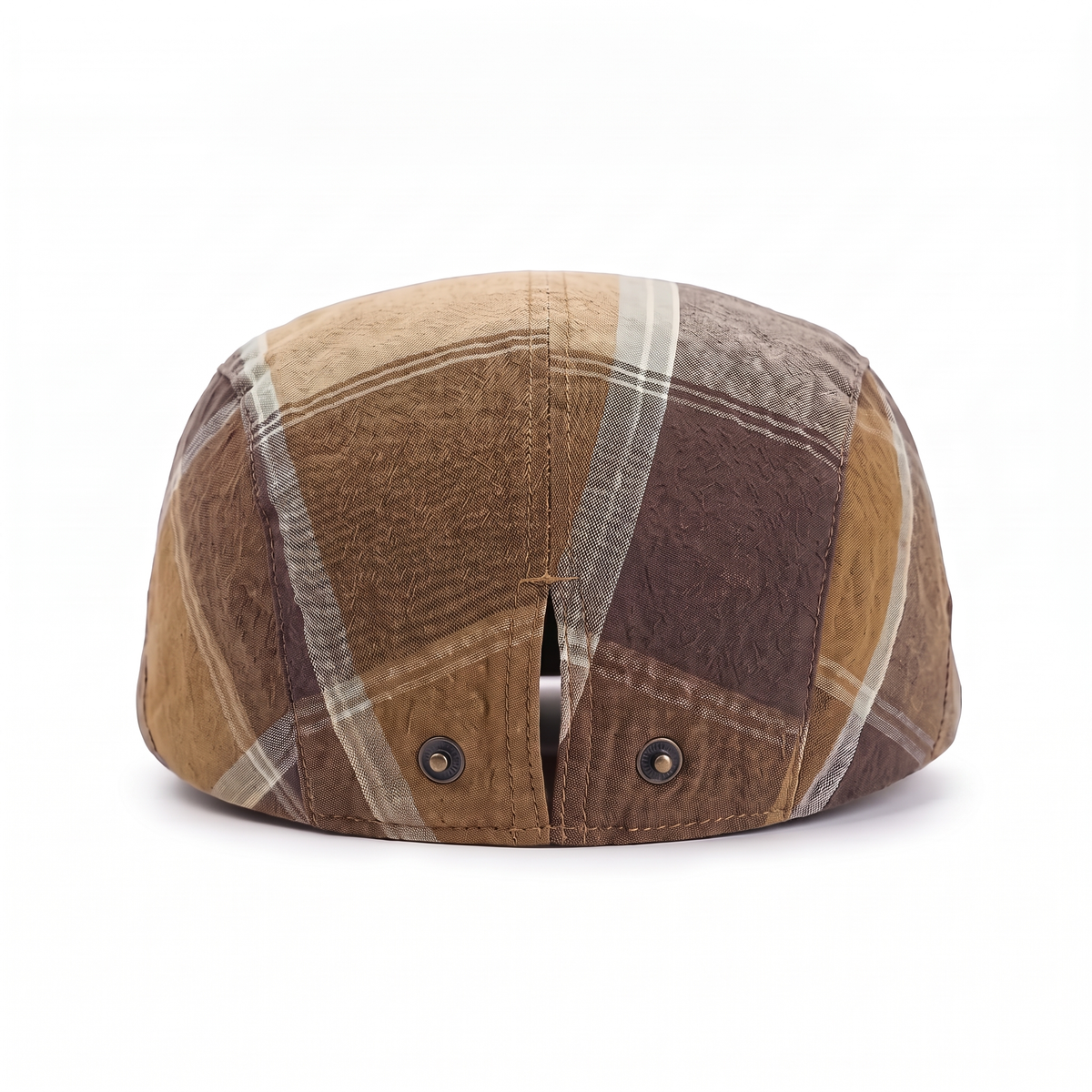 Plaid Cotton Flat Cap | SCRANTON
