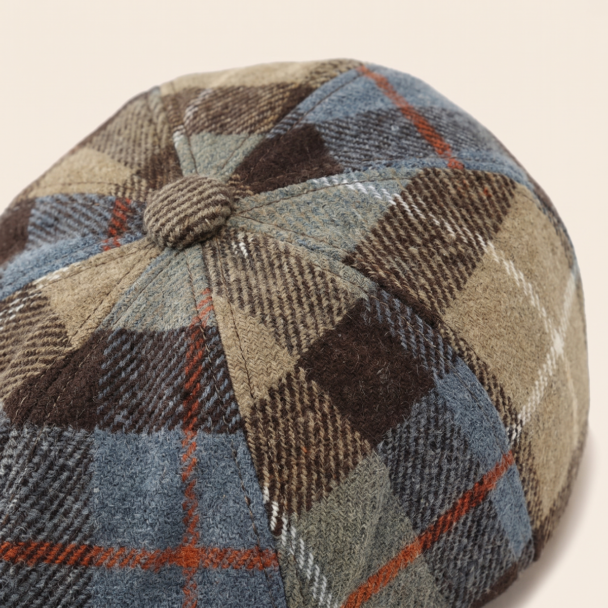Plaid Wool-Blend Newsboy Cap | TOLEDO