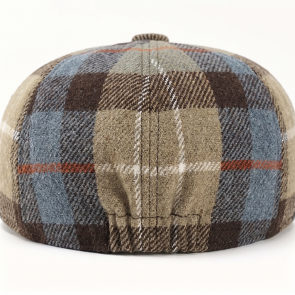Plaid Wool-Blend Newsboy Cap | TOLEDO